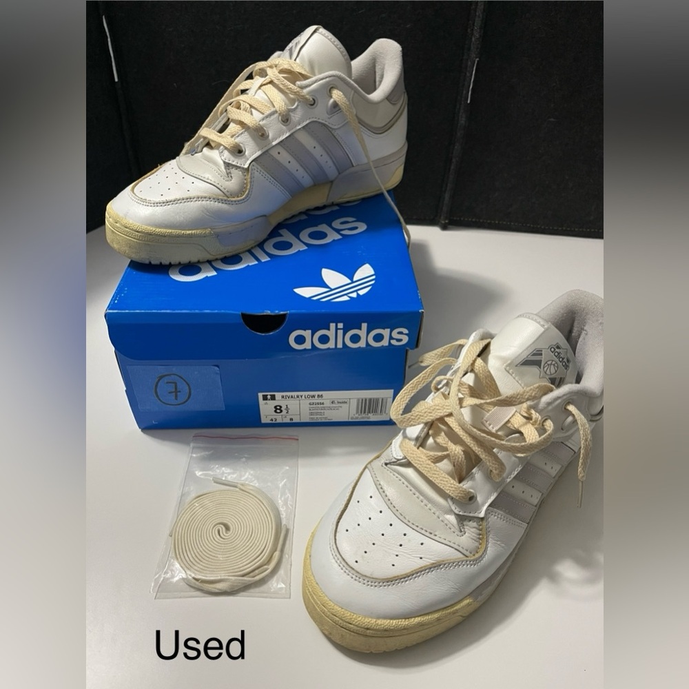 Adidas Rivalry Low Sneakers - White and Beige